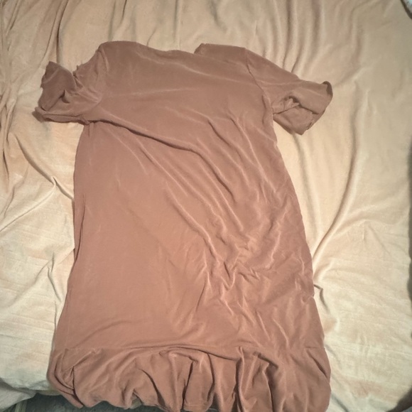 Emberley Terracotta Ruffle Hem Cotton Dress – Size Large - Picture 3 of 3